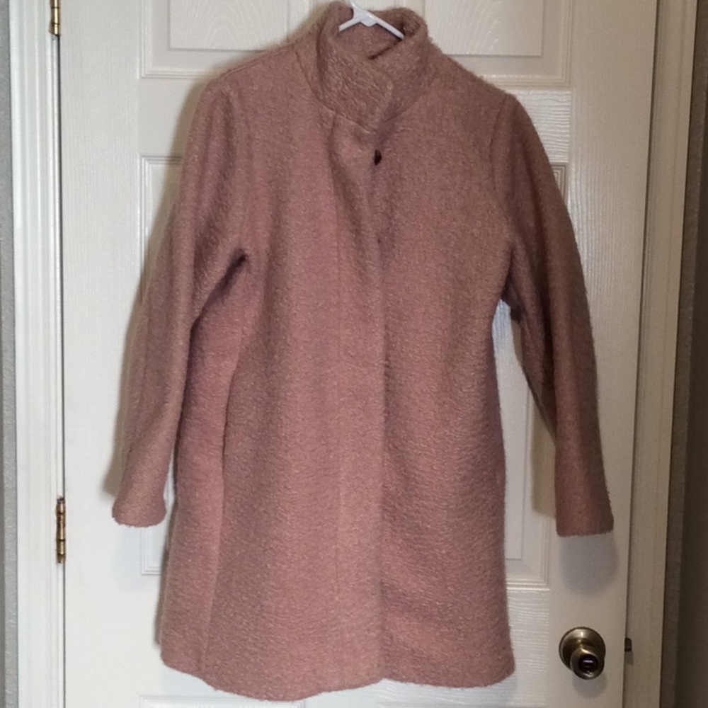 Old Navy Blush Boucle Coat Medium